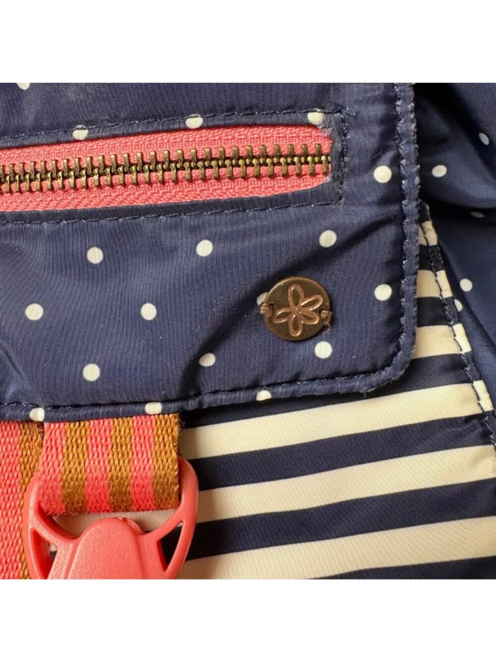 Matilda Jane Backpack Book Bag 435 Make Believe Blue Polka Dots